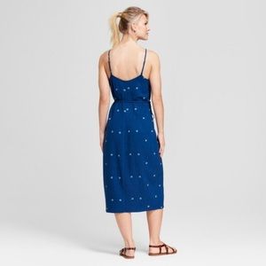 Universal thread blue floral wrap dress